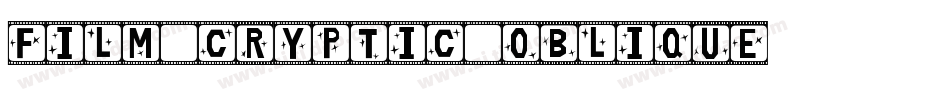 Film Cryptic Oblique字体转换